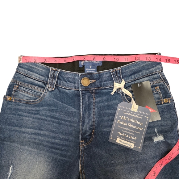 Democracy Ab Solution Snkle Skimmer LYCRA skinny Jeans Size 8 - Picture 3 of 14